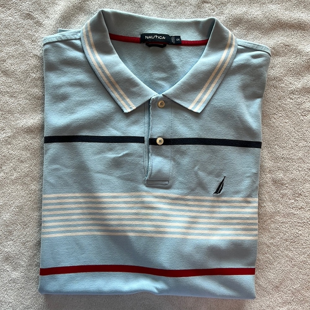 Nautica 4X Polo Striped Shirt